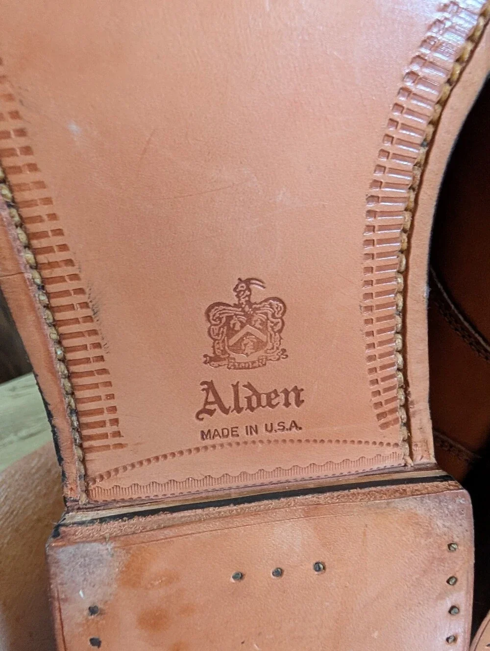 Alden 962 Norwegian Front Blucher  Burnished Tan Calf USA Men’s Shoes 11 D/EE
